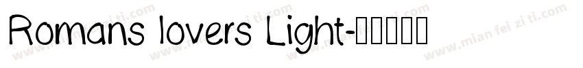 Romans lovers Light字体转换